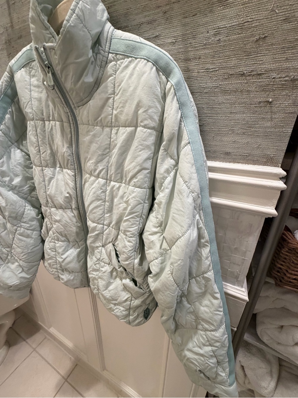XS free people movement pippa packable puffer jacket Mint blue green Quilted - Picture 8 of 15